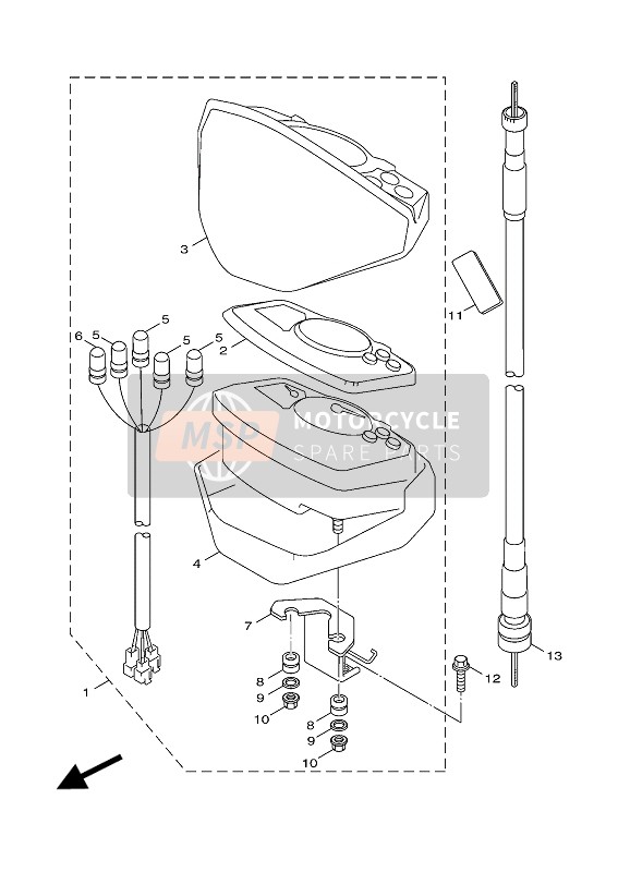 1CXH35190000, Support,  Compteur, Yamaha, 0